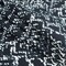 1 Yard Black and Winter White Abstract Printed Stretch Cotton Sateen Fabric